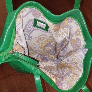 Latico Vibrant Green Leather Tote